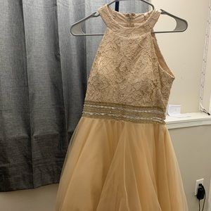 Champagne prom dress
